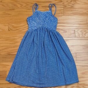 Zara Blue & White Checkered Sun Dress Size 11/12 EUC